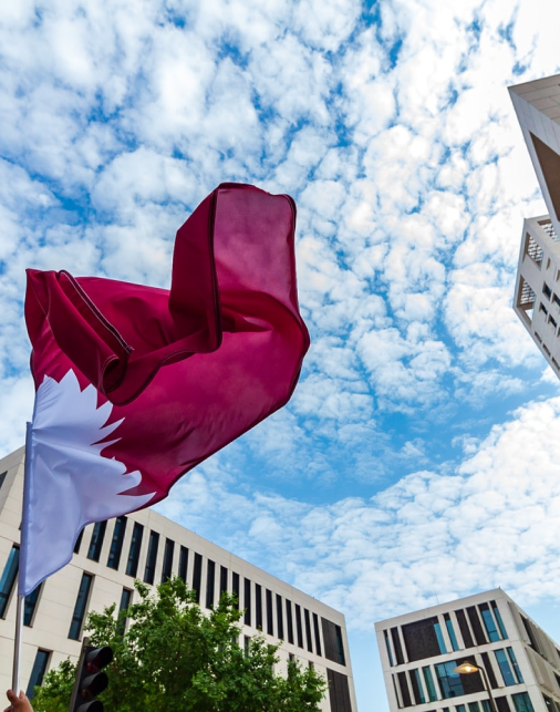 Qatar’s flag, the State of Qatar
