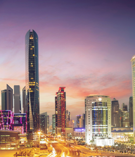 Skyline of Doha, the State of Qatar